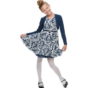 Knitworks 2-Piece Shrug & Skater Dress Set